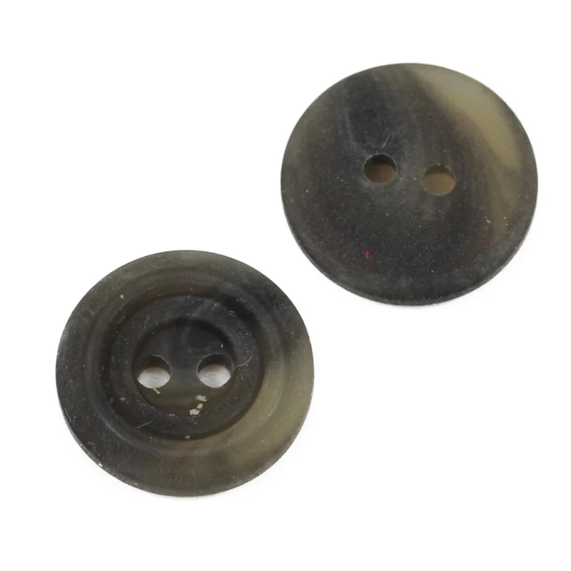 Hornimitatknopf Braun 2-Loch-Knopf – Blazer- und Sakkoknopf HI-80