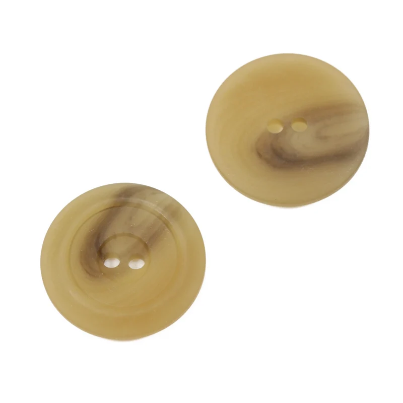 Hornimitatknopf Beige 2-Loch-Knopf – Blazer- und Sakkoknopf HI-80