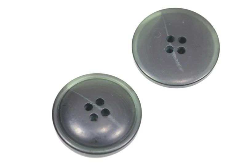Hornimitatknopf Grau 4-Loch-Knopf – Mantel- und Jackenknopf HI-81