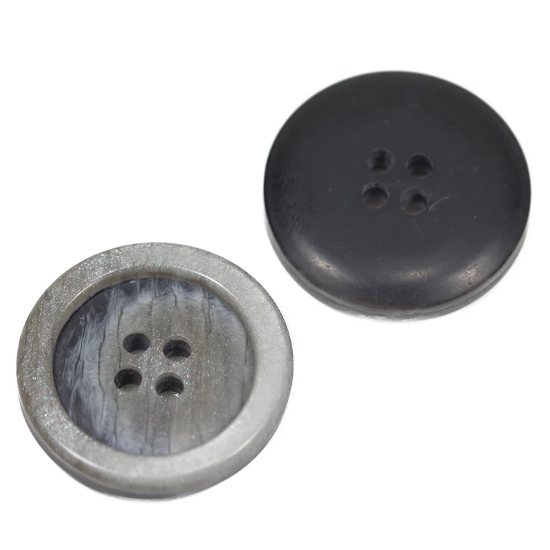 Hornimitat Ösenknopf Grau – Mantel- und Jackenknopf HI-82