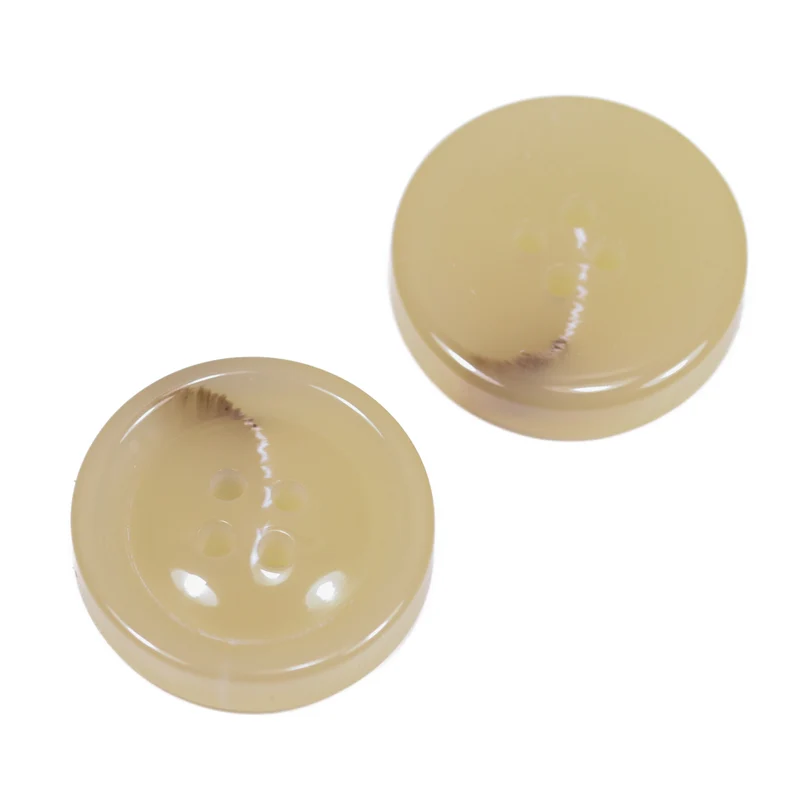 Hornimitatknopf Beige 4-Loch-Knopf – Blazer- und Sakkoknopf HI-84