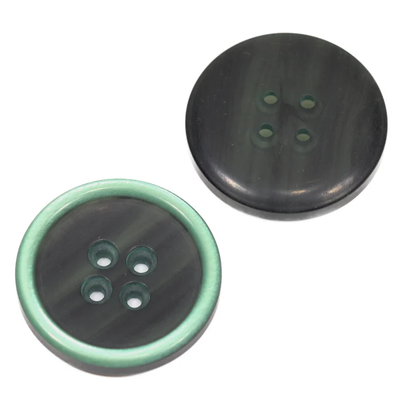 Hornimitatknopf Grün 28 mm – Hornimitatknopf HI-85