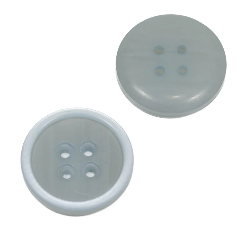 Hornimitatknopf Hellblau 4-Loch-Knopf – Blazer- und Sakkoknopf HI-85