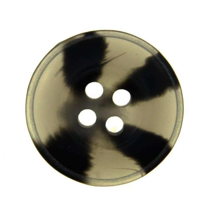 Hornimitatknopf Anthrazit 4-Loch-Knopf – Blazer- und Sakkoknopf HI-9