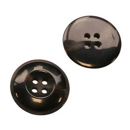 Hornimitatknopf Coffee-Braun 4-Loch-Knopf – Blazer- und Sakkoknopf HI-9