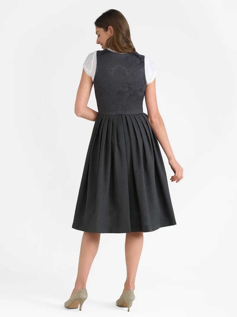 BERWIN Dirndl mit Jacquard-Mieder & Knopfleiste