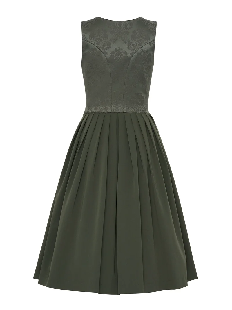 BERWIN Dirndl mit Jacquard-Mieder & Knopfleiste