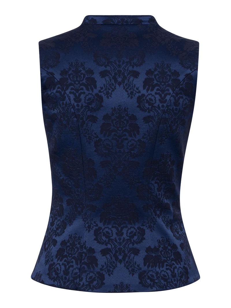 Mieder Stretch-Jacquard mit Stehkragen