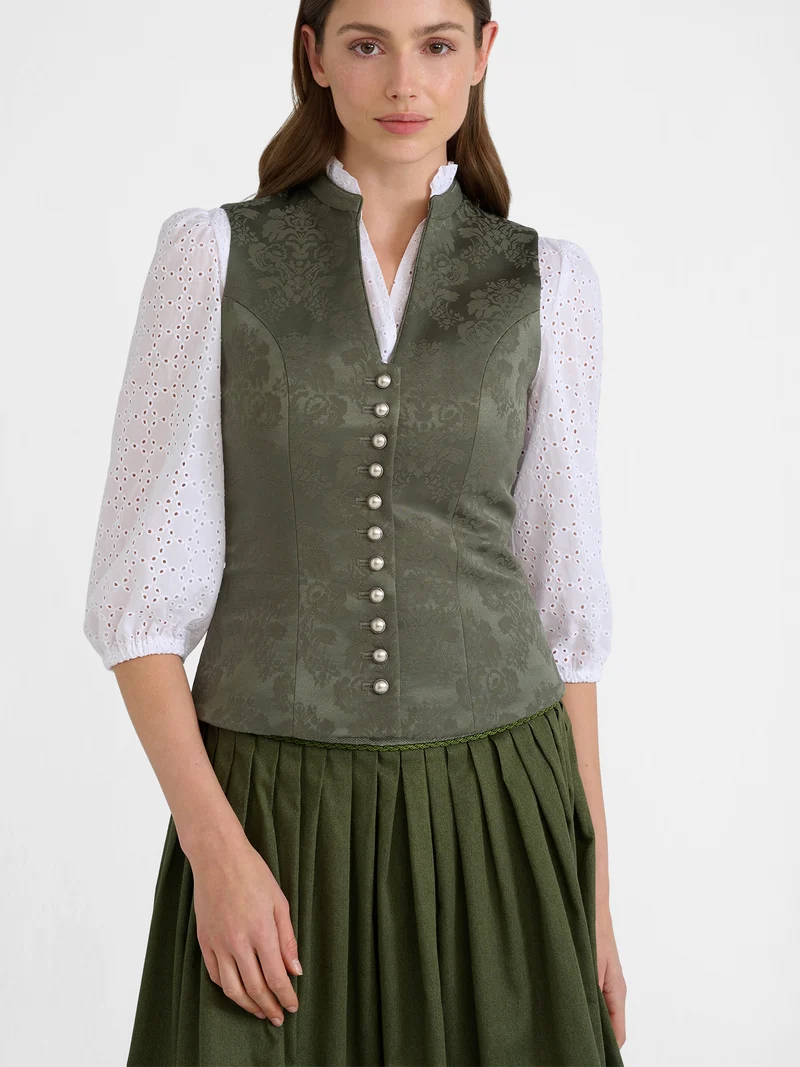 Mieder Stretch-Jacquard mit Stehkragen