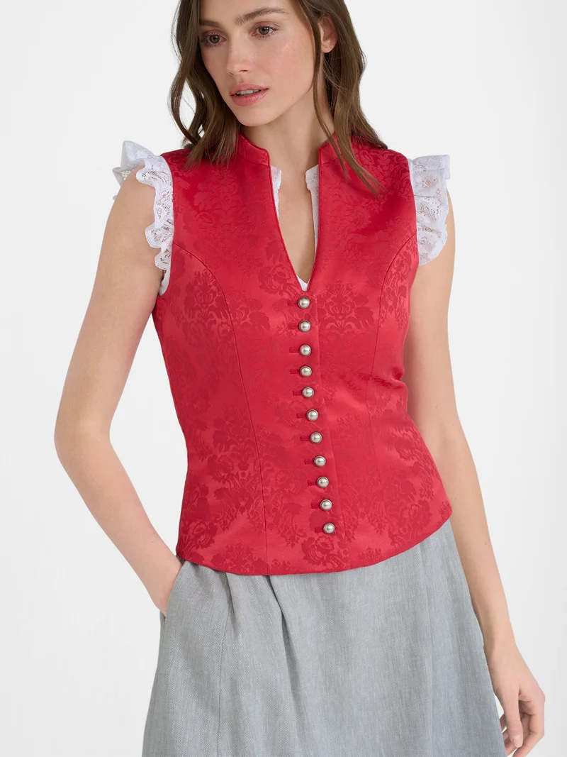 Mieder Stretch-Jacquard mit Stehkragen