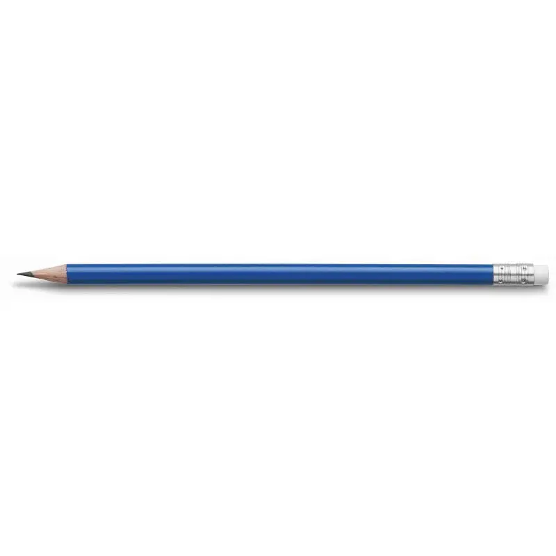 Multifunktionaler blauer Rundbleistift mit praktischem Radiergummi