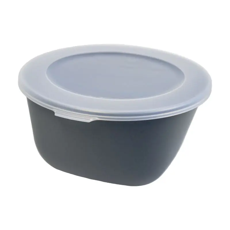 CONNECT BOX 2 - Nature Ash Grey, 2L Box mit durchsichtigem Deckel, Vielseitige Aufbewahrungsbox