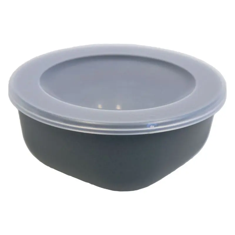 CONNECT BOX 0,7 - Nature Ash Grey, 700ml Box mit transparentem Deckel, Vielseitige Aufbewahrungsbox