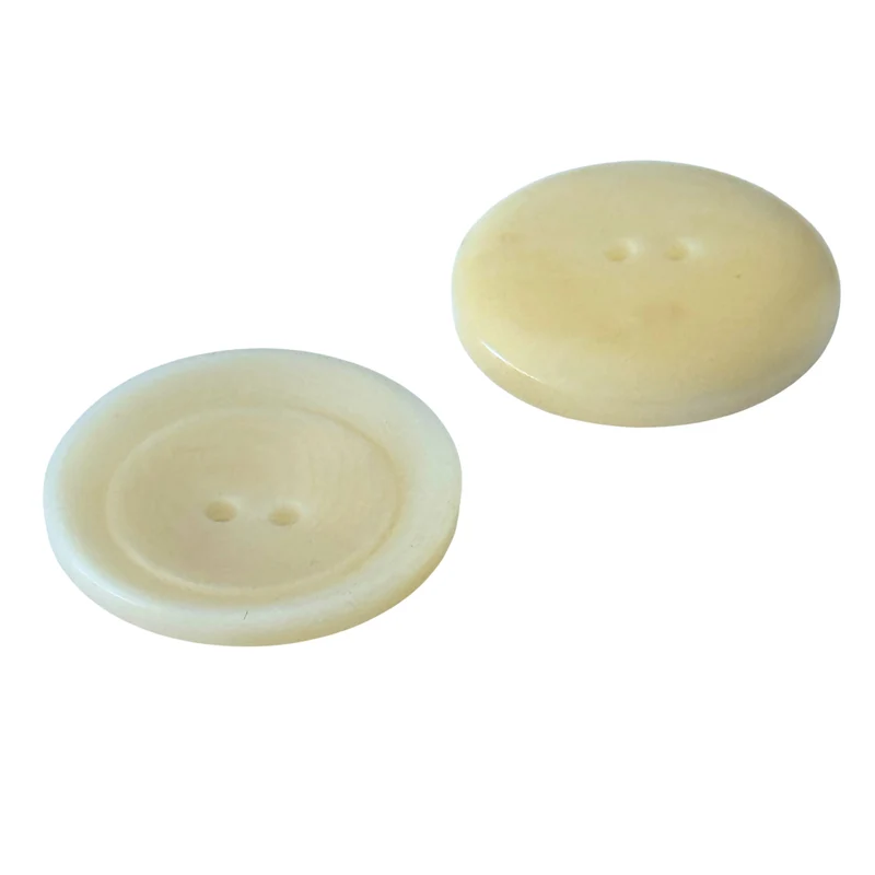 Steinnuss 2-Loch Knopf Vanille Creme STN-20