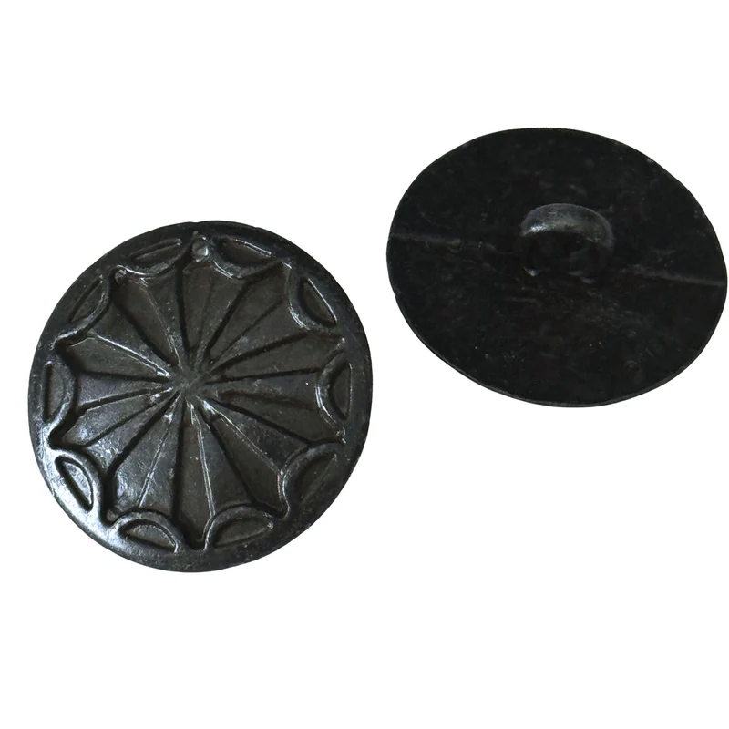 Trachtenknopf Sternmotiv Alteisen – Ösenknopf TK-13-schwarz
