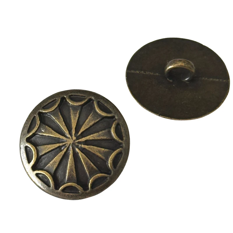Trachtenknopf Sternmotiv Messing – Ösenknopf TK-13-AG
