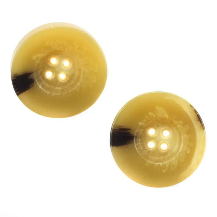 Hornimitatknopf Beige 4-Loch-Knopf – Blazer- und Sakkoknopf HI-11