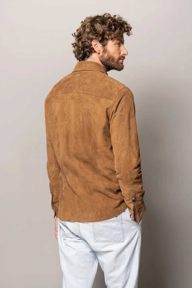 Hemdjacke Artstetten in Veloursleder