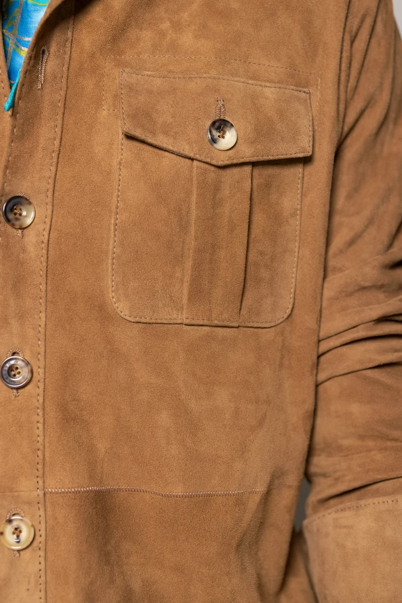 Hemdjacke Artstetten in Veloursleder