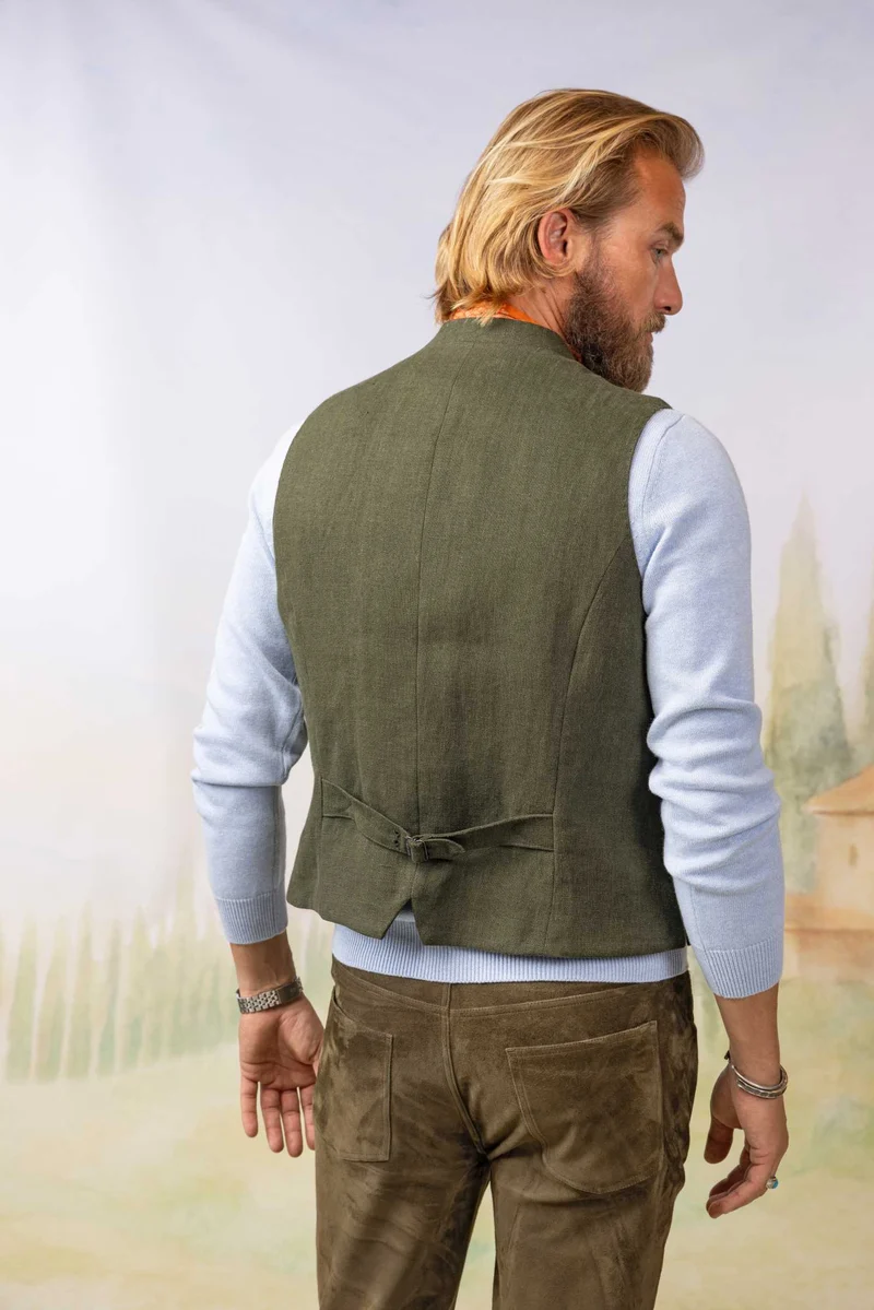 Gilet Friedrich in Bauernleinen