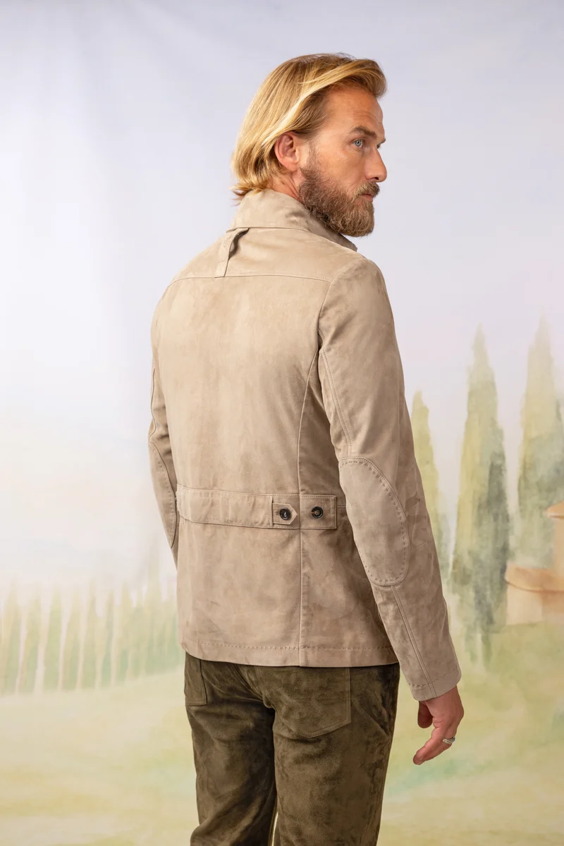 Jacke Silberegg in Veloursleder