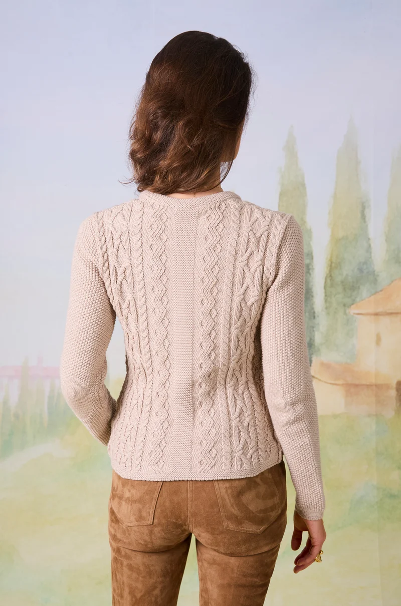 Strickjacke Donna in Baumwoll- Cashmere Mix
