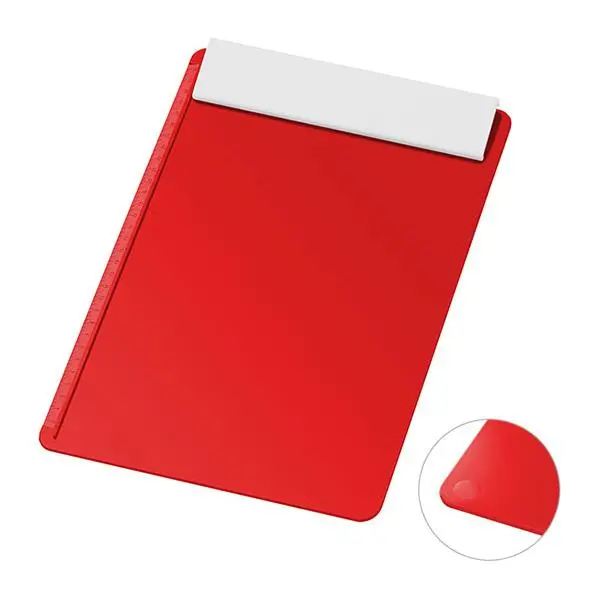 Rote und weiße Schreibplatte DIN A4 (ohne Papier, dünne Wandung) Leichtes, robustes Klemmbrett