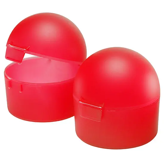 Frosted Red Fruit Container - Stylish, Durable, Portable Snack Storage Solution