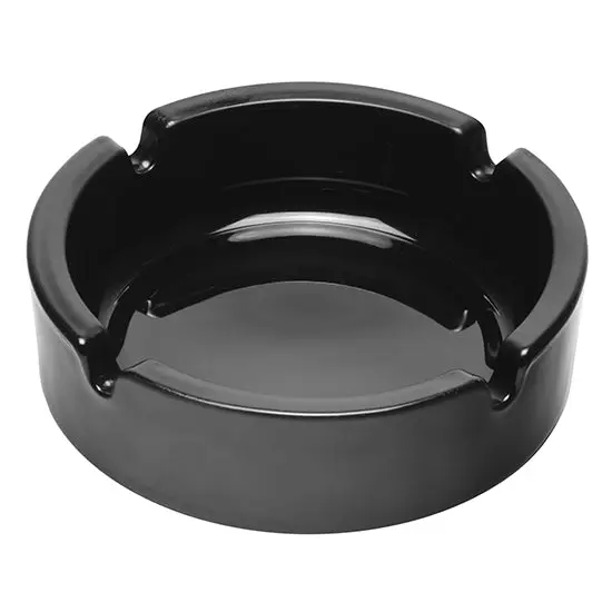 Schwarzer Glasaschenbecher - Elegantes Design, Robust & Pflegeleicht