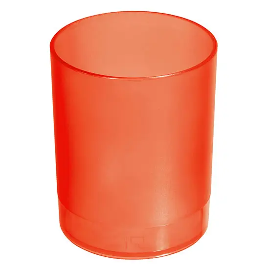 Stilvoller Zahnputzbecher 0,3 l in Gefrostetem Rot – Elegant & Praktisch