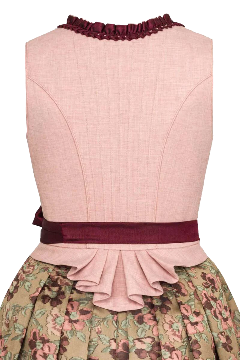 Midi-Dirndl mit Schößchen und Blumenmuster