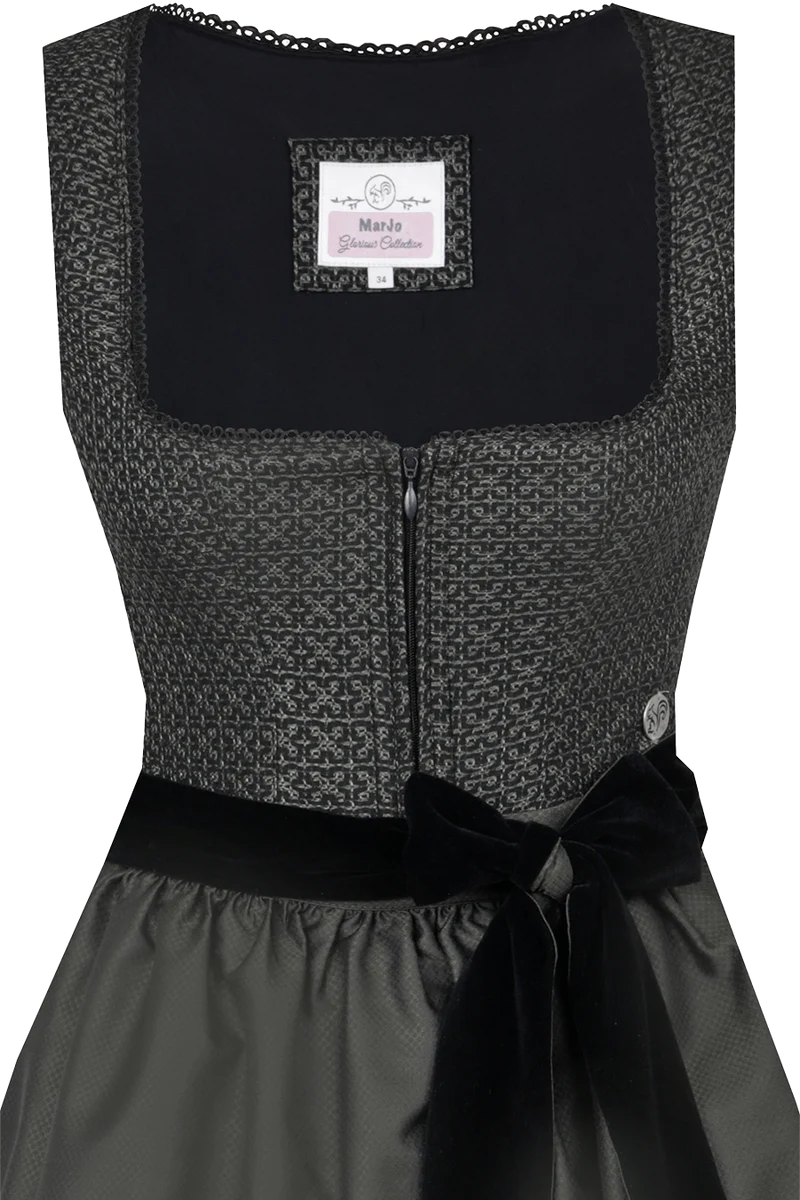 Midi-Dirndl mit Mieder in Bouclé-Optik