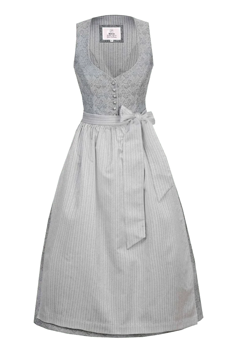 Midi-Dirndl mit herzförmigem Ausschnitt