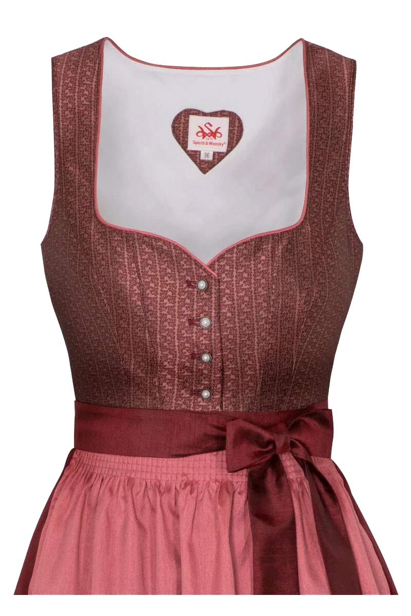 Midi-Dirndl mit Herzausschnitt