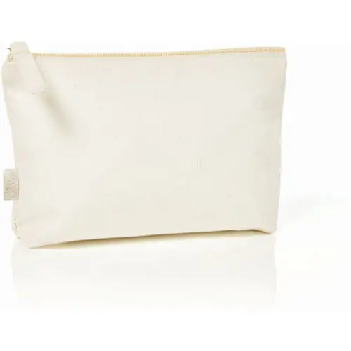 ORGANIC S Naturfarbene Reißverschluss-Tasche, Klein, Umweltfreundlich & Vielseitig