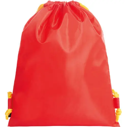 Bunter Zugbeutel PAINT in Rot-Gelb - Lebhafter Beutel für Alltag und Freizeit