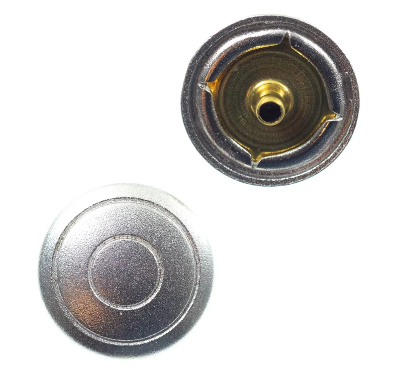 Druckknopf Kreise Silber-Matt – Metallknopf NK-21