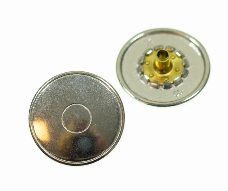 Druckknopf Kreise Silber 19 mm – Metallknopf NK-19
