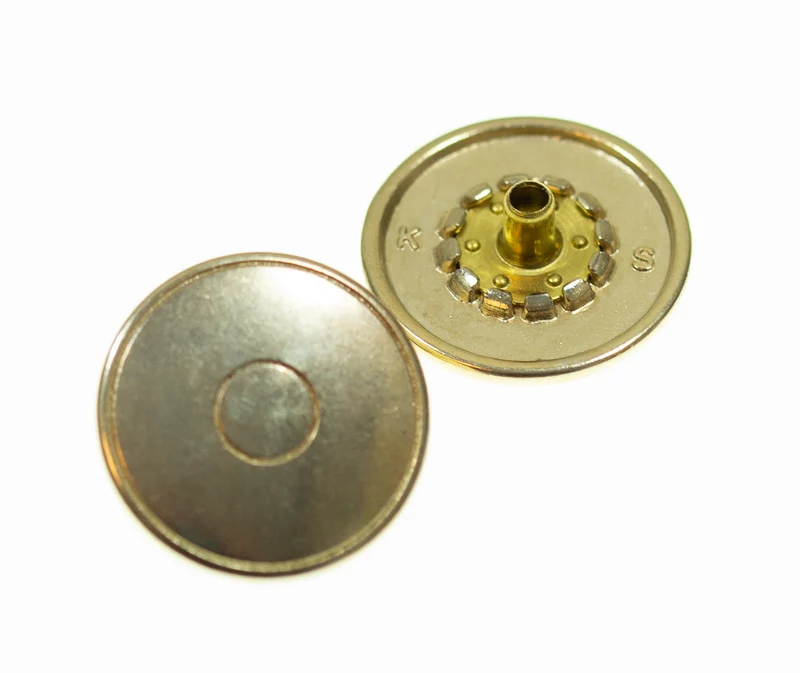 Druckknopf Kreise Ice Gold 19 mm – Metallknopf NK-19