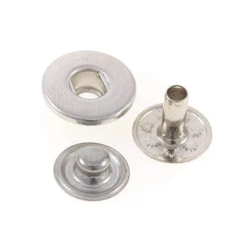 Druckknopf Kreise Altsilber 19 mm – Metallknopf NK-19
