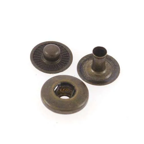 Druckknopf Hornimitat Braun-Beige 3 mm – Metallknopf NK-66