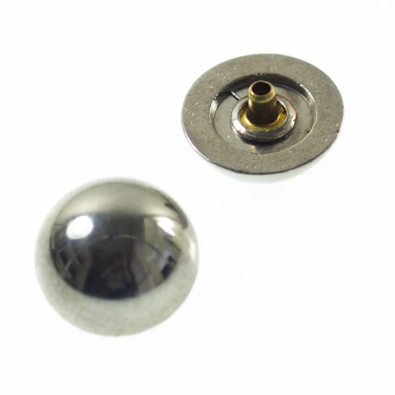 Druckknopf Halbkugel Silberfarben – Metallknopf NK-192