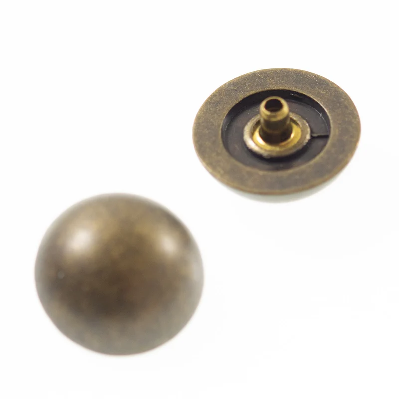 Druckknopf Halbkugel Messingfarben – Metallknopf NK-192