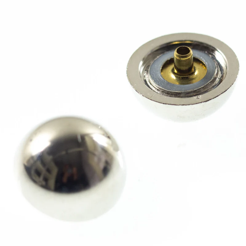 Druckknopf Halbkugel Silberfarben – Metallknopf NK-191