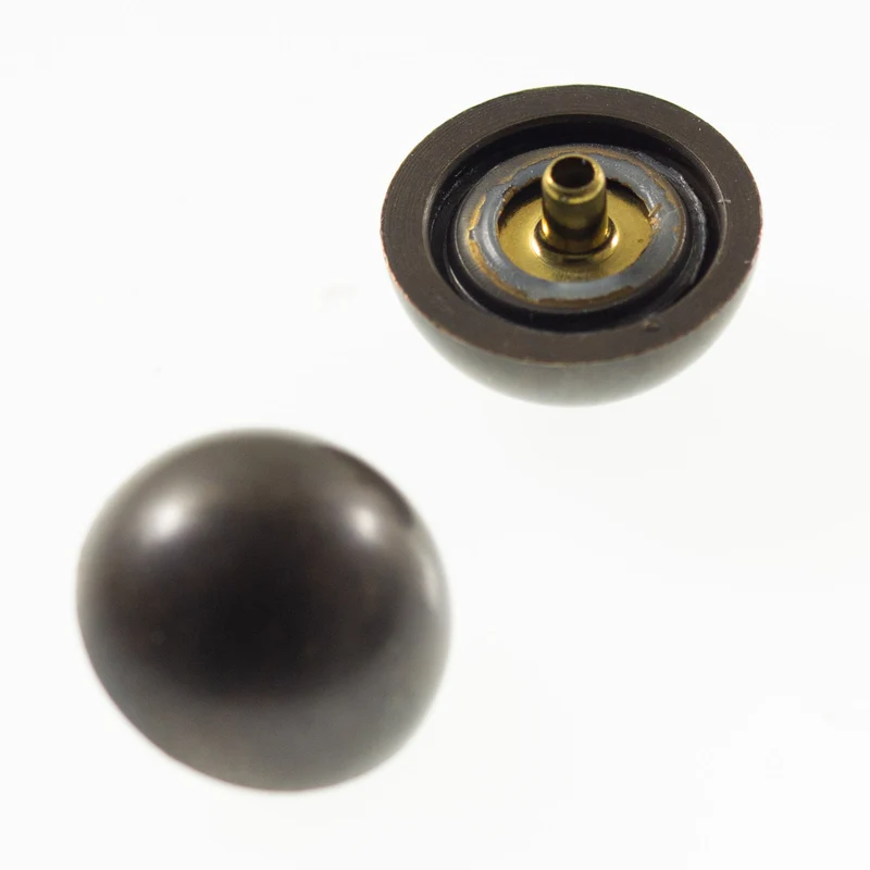 Druckknopf Halbkugel Braun – Metallknopf NK-191
