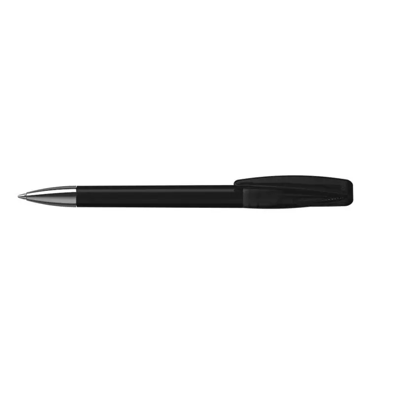 Drehkugelschreiber Cobra Mn - Schwarz Transparent, Eleganter Durchsichtiger Stift