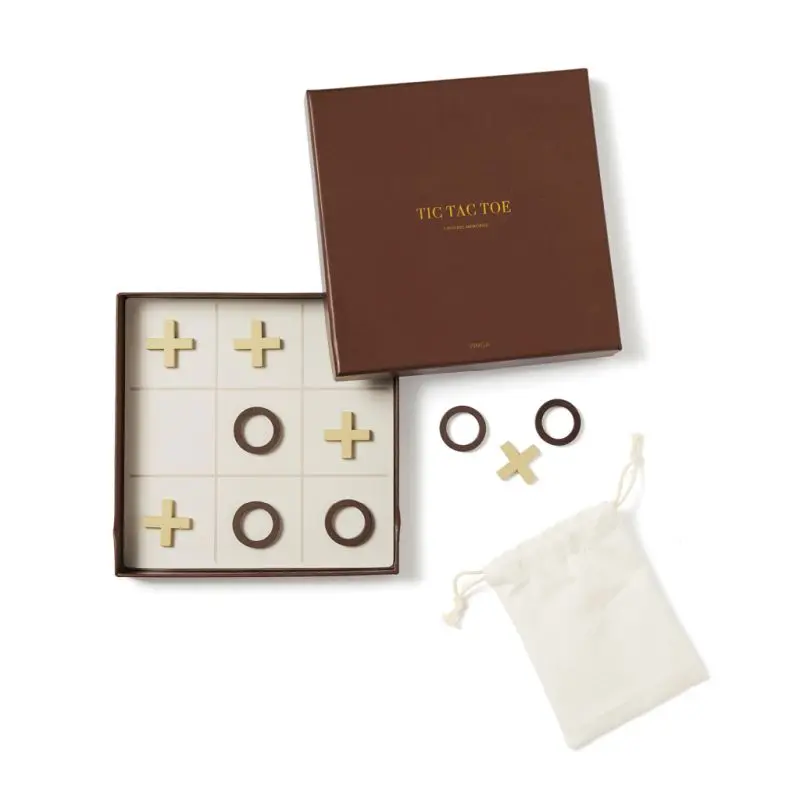 VINGA Drei in einer Reihe - Elegantes Coffee Table Spiel in Off-White