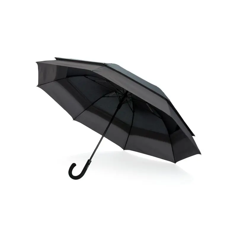 Swiss Peak AWARE™ 23 bis 27 erweiterbarer Regenschirm - Schwarz Stilvoll & Funktionell Premium-Regenschutz