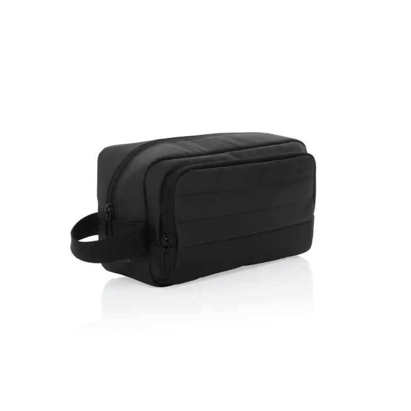 Armond RPET Schminktasche – Schwarzes, Umweltfreundliches Design