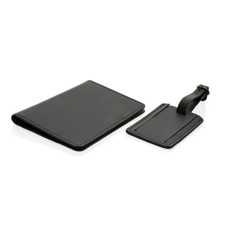 Swiss Peak GRS Recyceltes PU Reisegeschenkset in Schwarz – Nachhaltig & Elegant